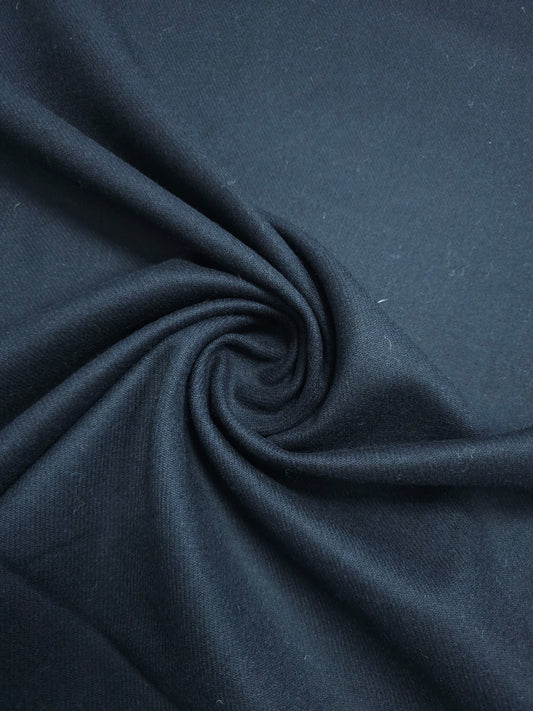 Navy Twill Cashmere Wool