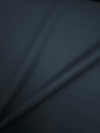 Black Twill Mediumweight Wool - 4.6m Piece