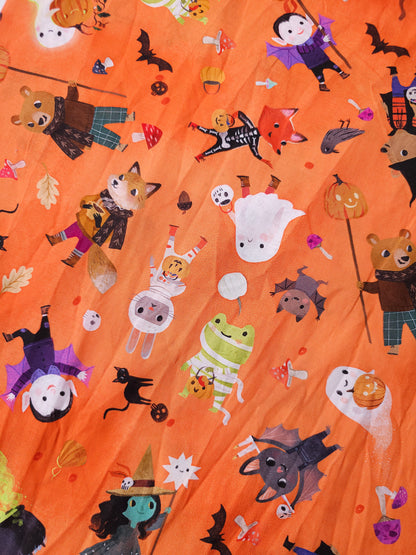 Orange Trick Or Treat Pals 100% Cotton - Robert Kaufman