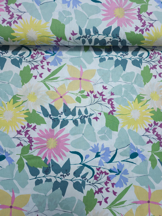 Floral Budding Brights 100% Cotton 94" - Helena Springfield