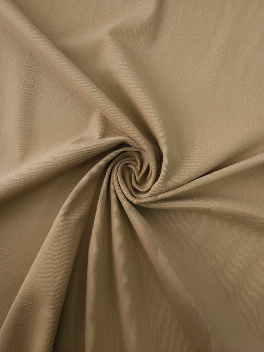 Beige Brushed Cotton Twill