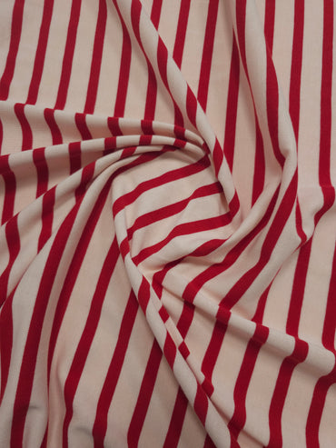 Red/Pink Stripe Cotton Jersey