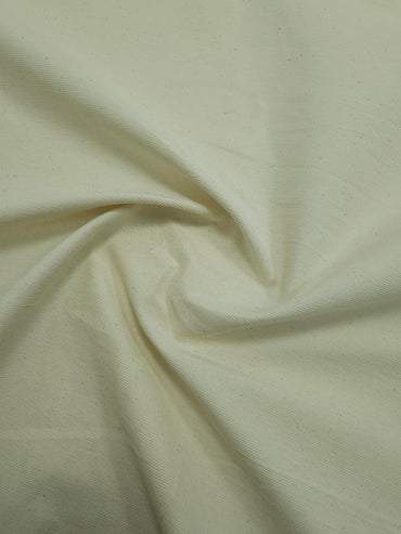 Cream Calico Look Ribbed Mediumweight Cotton