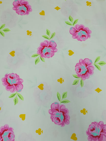 Cream Big Buds Wonder Floral Cotton Sateen 108" - Tula Pink