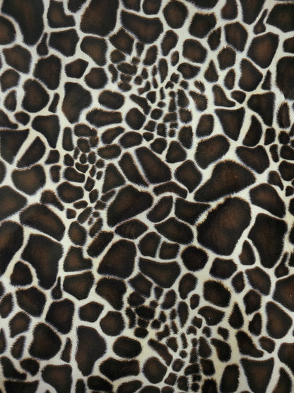 Small Giraffe Print Lightweight Velvet