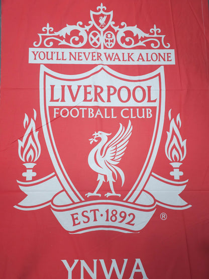 Liverpool FC 100% Cotton Panel  Football Fabric 102"