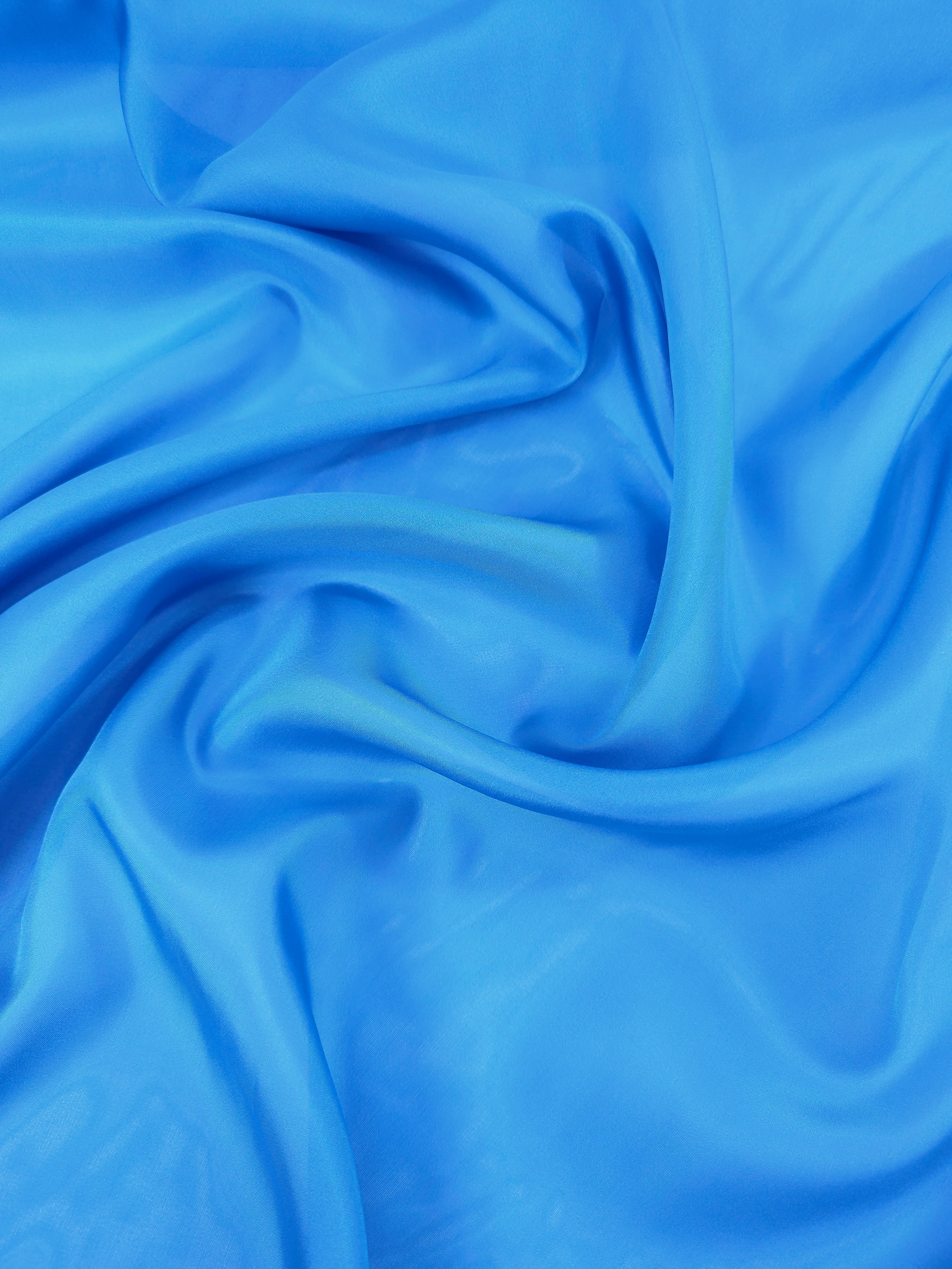 Azure Blue Silk Voile