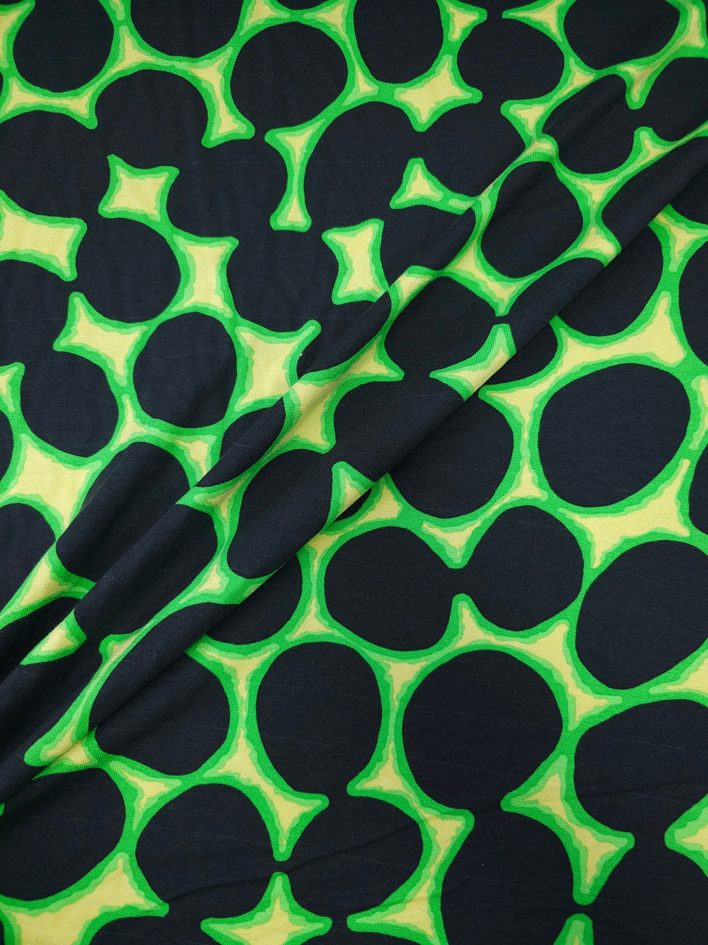 Alien Green Abstract Circle Loopback Jersey