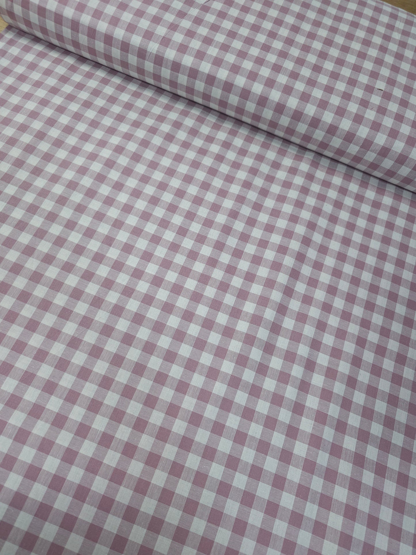 Mauve Gingham 100% Cotton 114"