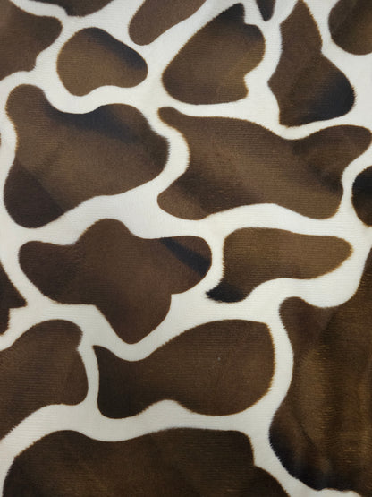 Big Giraffe Print Lightweight Velvet