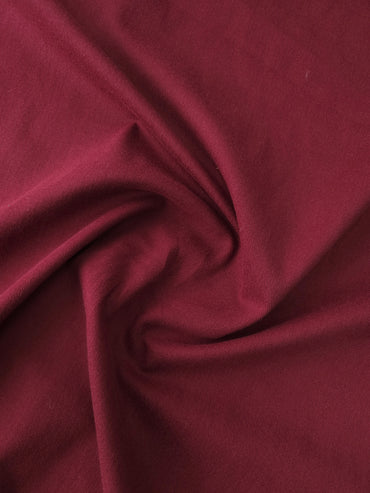 Deep Red Brushed Cotton Twill