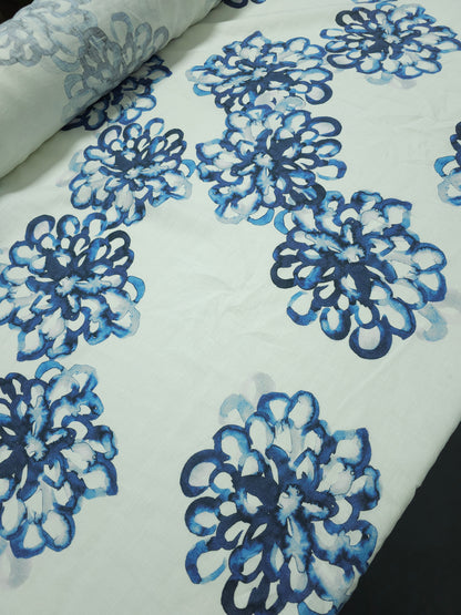 *PRE-ORDER* Blue Watercolour Hydrangea Floral Linen