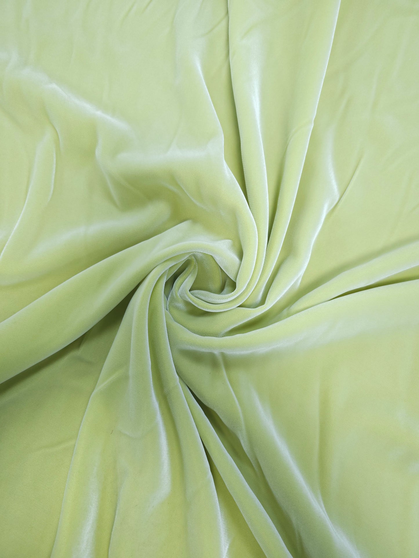 Pale Lime Viscose Velvet