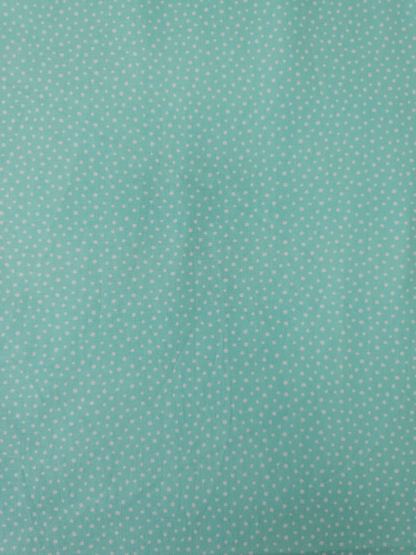 Minty Mini Speckle Polka 100% Cotton