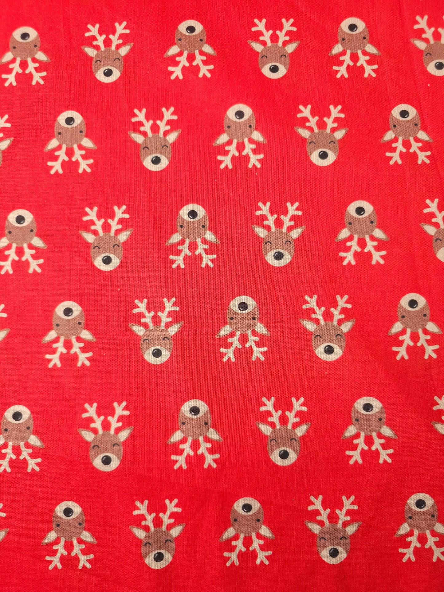 Red Christmas Reindeer 100% Cotton - Joann