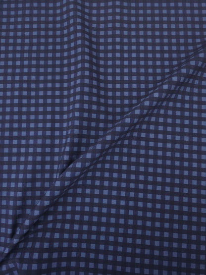 Navy Check Brushed Cotton Twill *DEFECT*