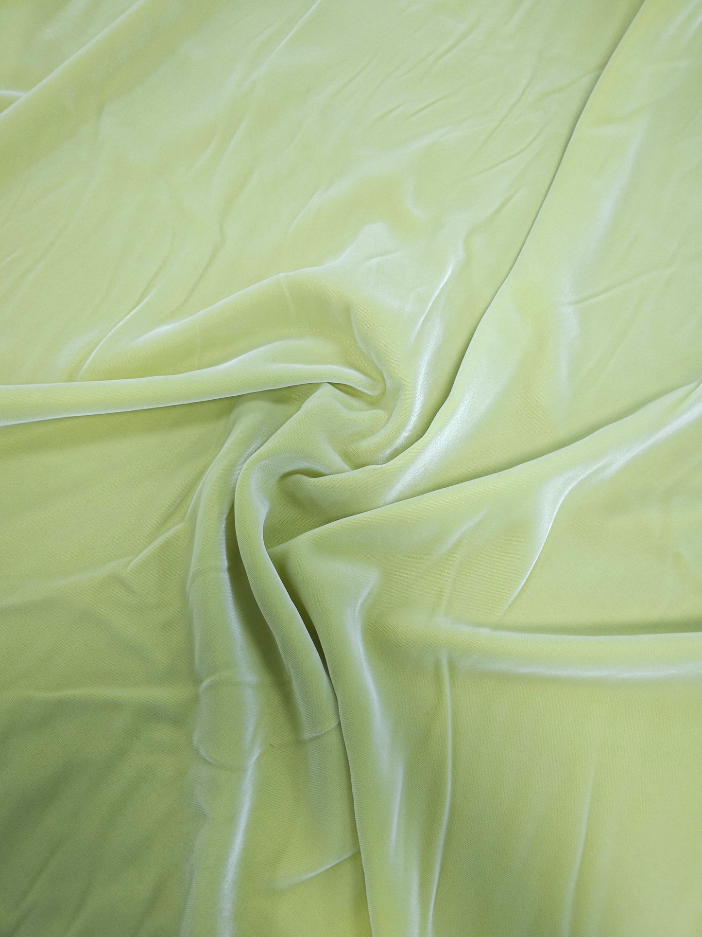 Pale Lime Viscose Velvet