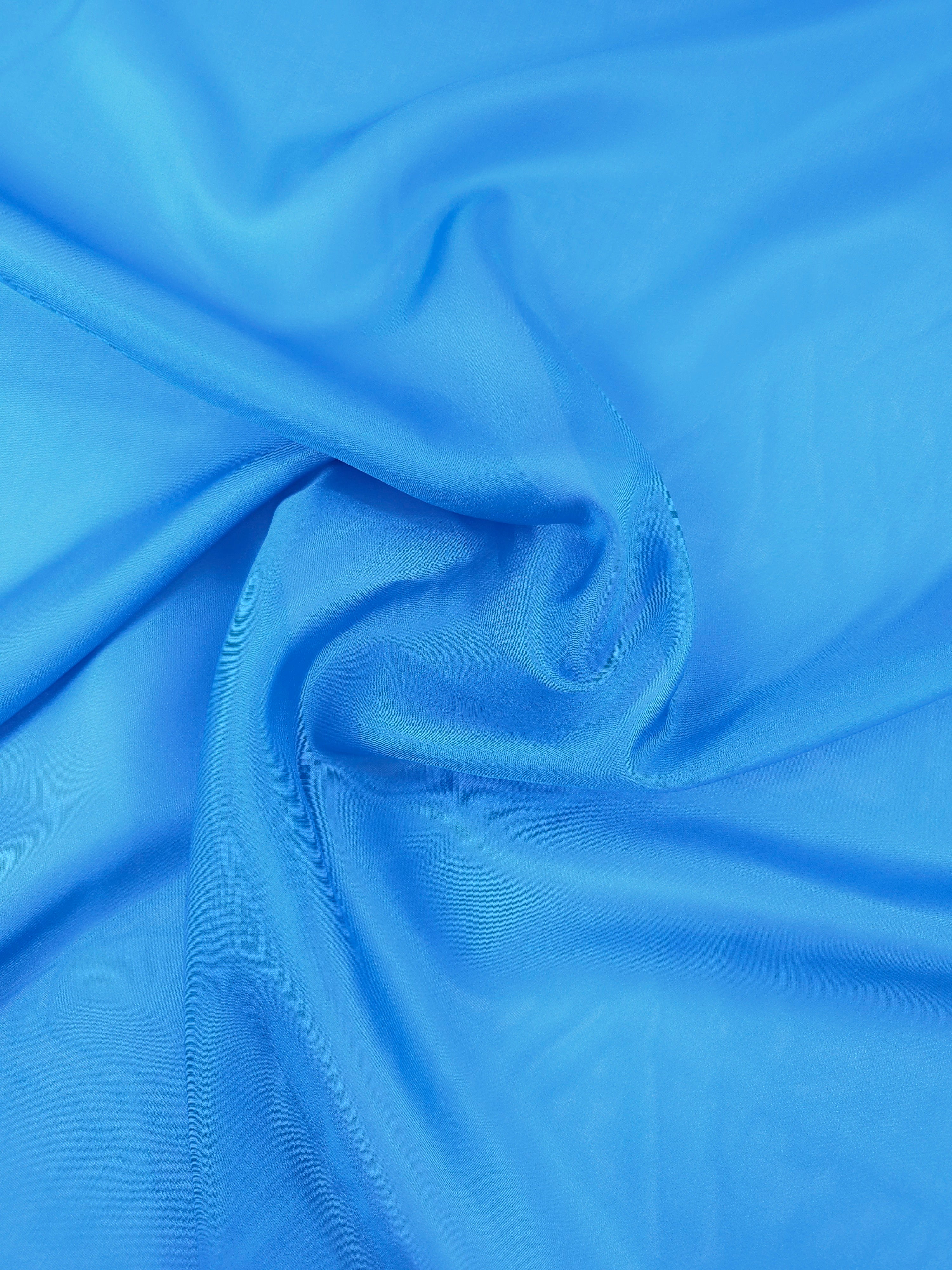 Azure Blue Silk Voile