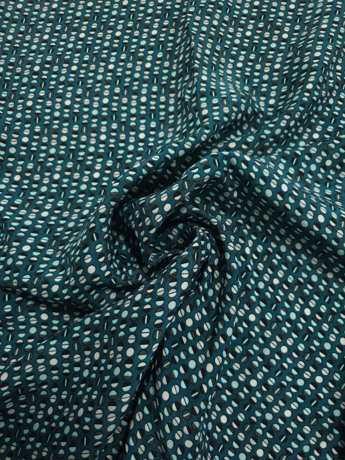 Teal Mini Abstract Circle Poly