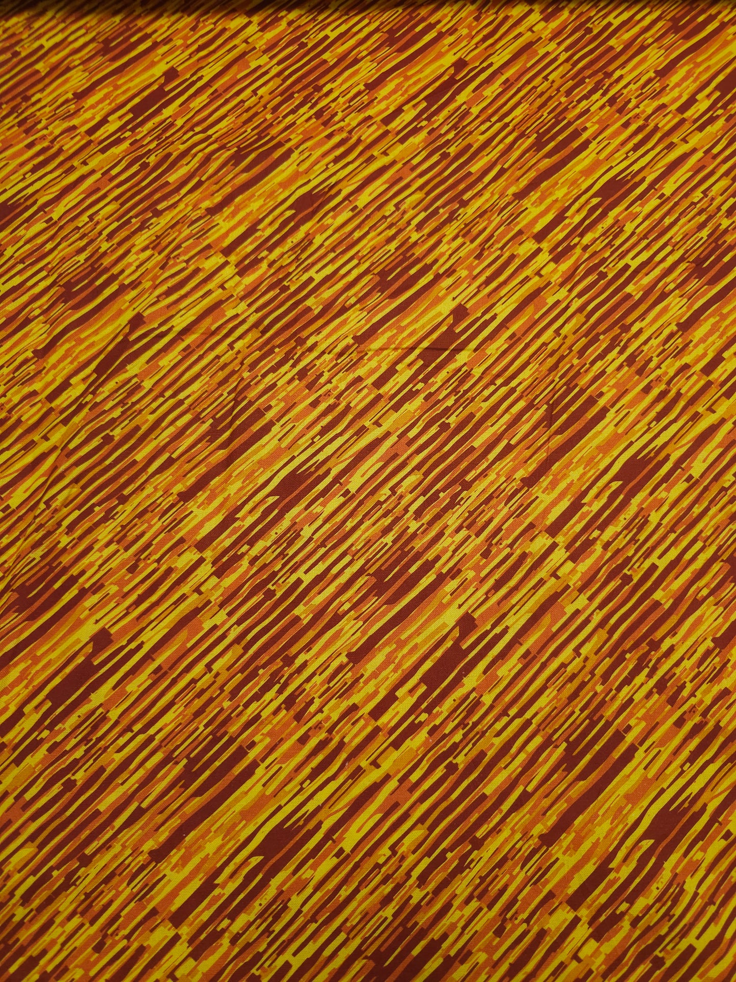 Orange/Red Static Diagonal Lines 100% Cotton