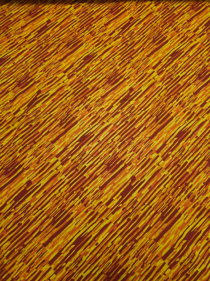 Orange/Red Static Diagonal Lines 100% Cotton