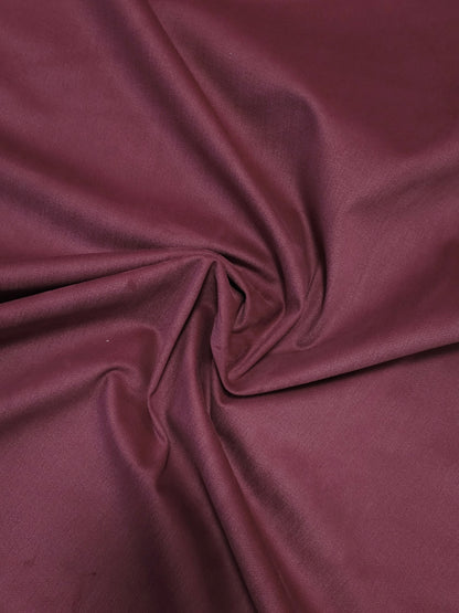 Burgundy Brushed Cotton Tencel