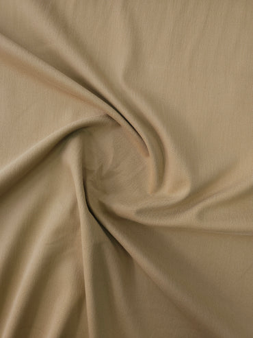 Beige Brushed Cotton Twill