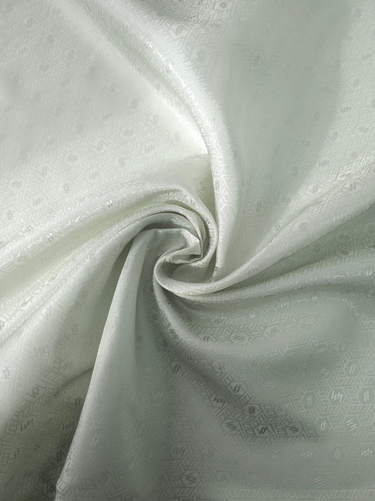 Silver Viscose Silk Lining