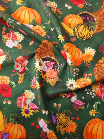 Pumpkin Harvest Festival 100% Cotton - Robert Kaufman