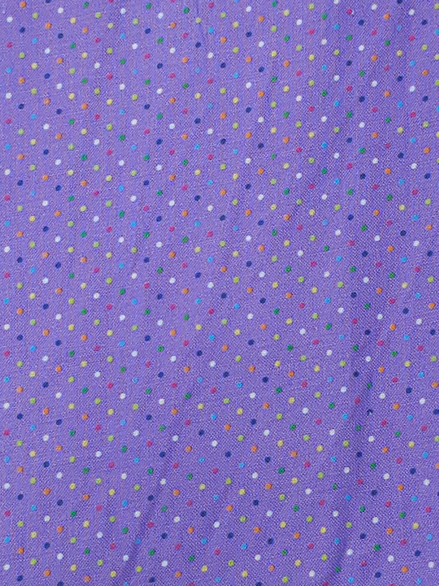 Purple/Multicolour Mini Polka 100% Cotton