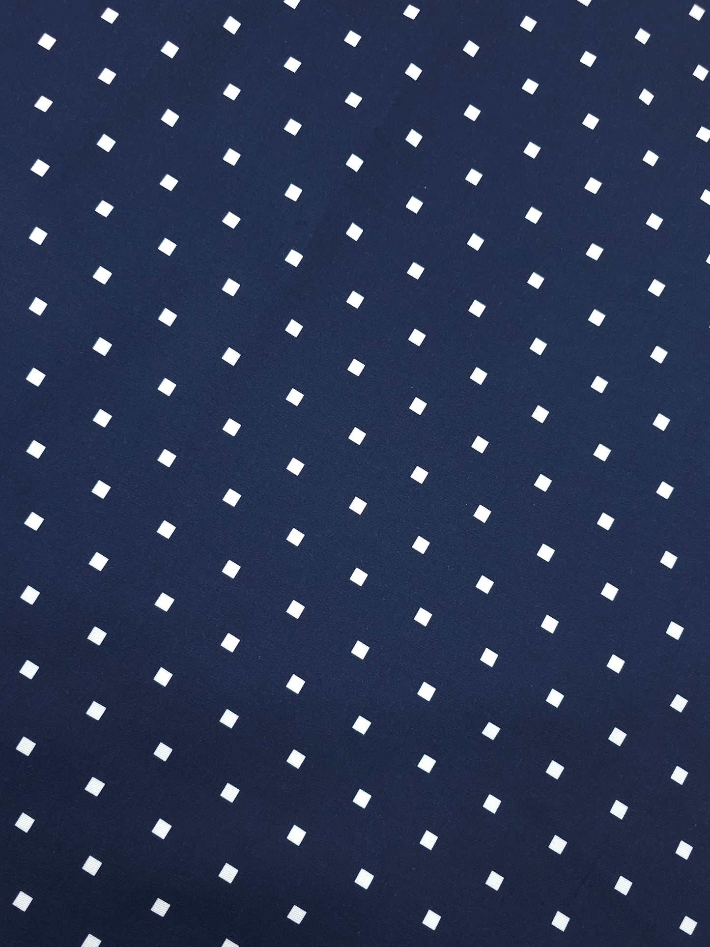 Dark Navy Mini Square Brushed Cotton Twill