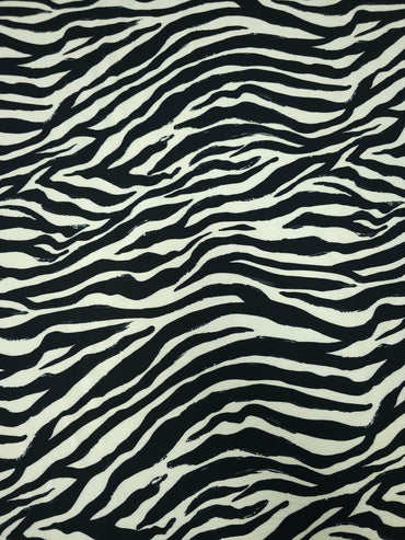 Black/Ivory Zebra Modal Viscose