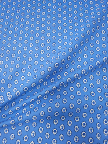 Blue Vintage Tulip Calico Cotton