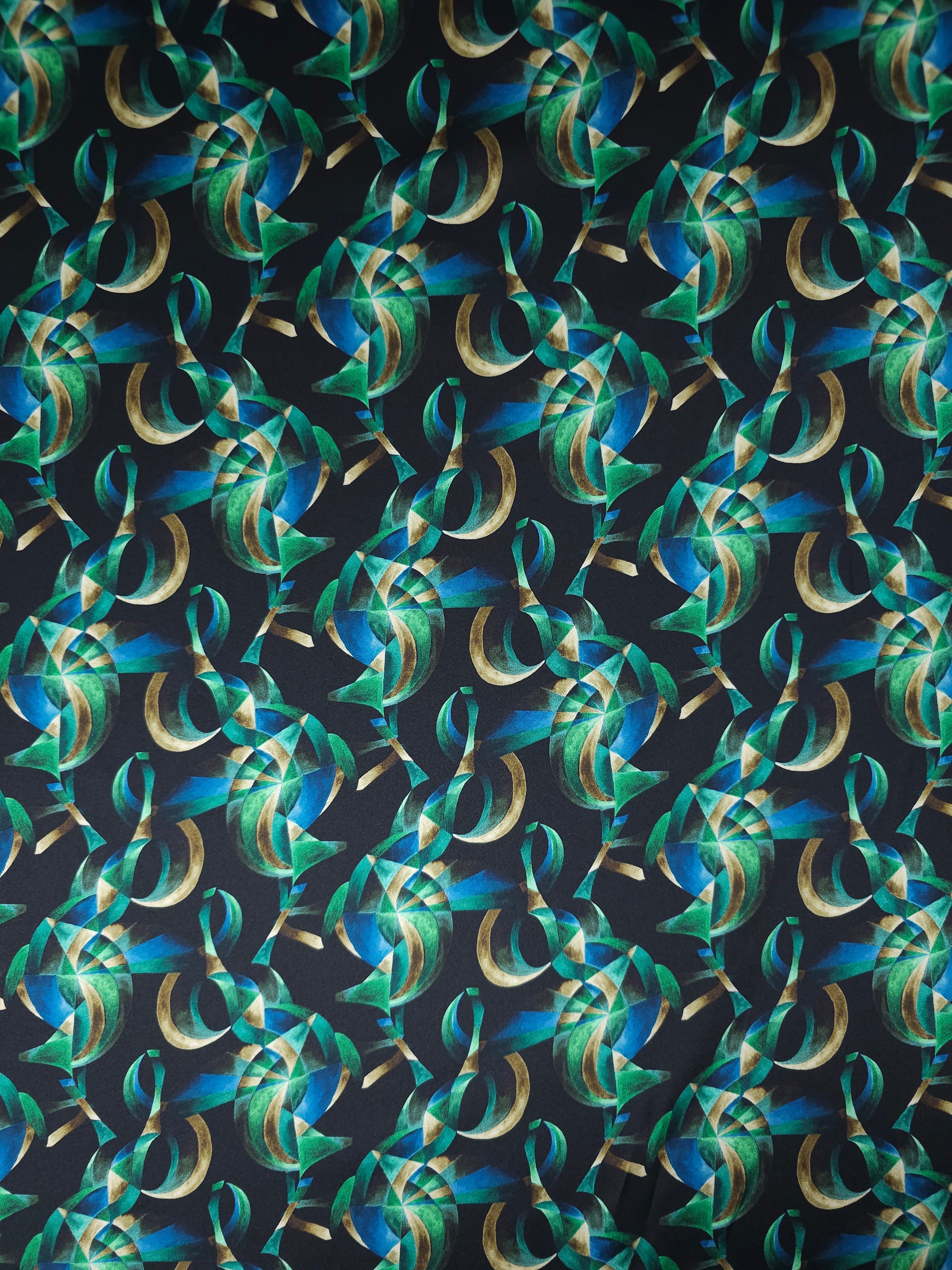 Green/Blue Aurora 100% Silk *LIBERTY*