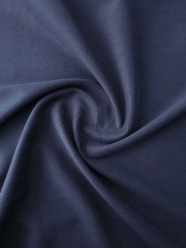 Navy Brushed Cotton Twill