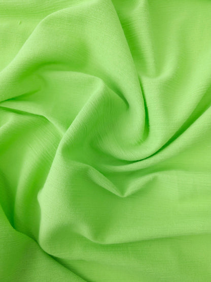 Lime Green Crinkle Cotton