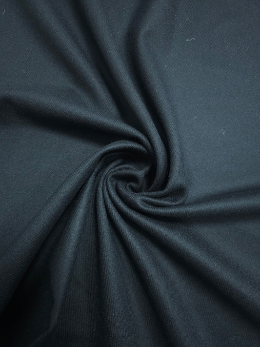 Black Twill Cashmere Wool