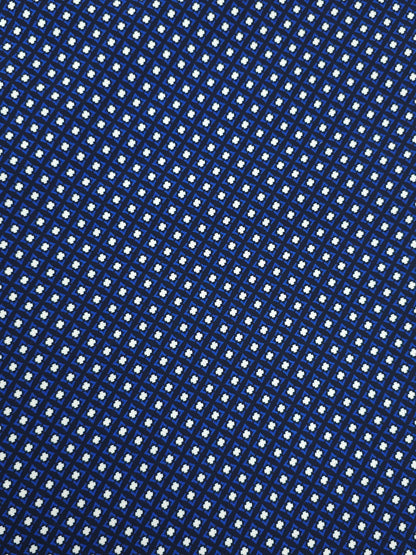 Dark Blue Mini Abstract Square Brushed Cotton Twill