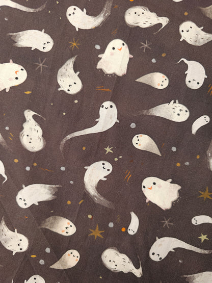 Brown Baby Ghost Pals 100% Cotton - Robert Kaufman