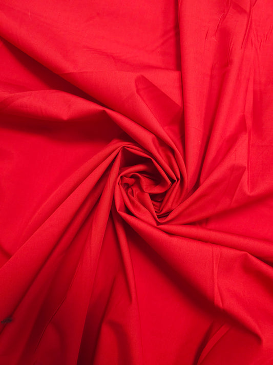 Red Cotton Poplin