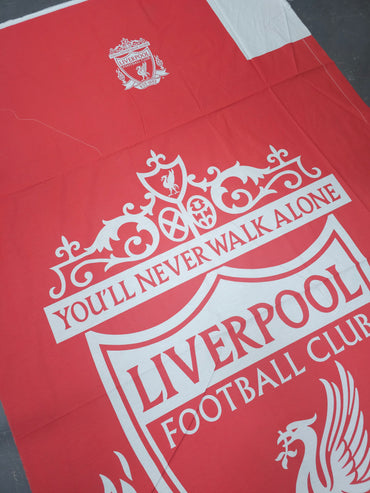 Liverpool FC 100% Cotton Panel  Football Fabric 102"