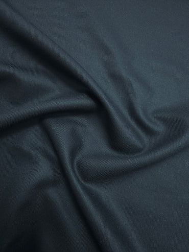 Black Twill Mediumweight Wool - 4.6m Piece