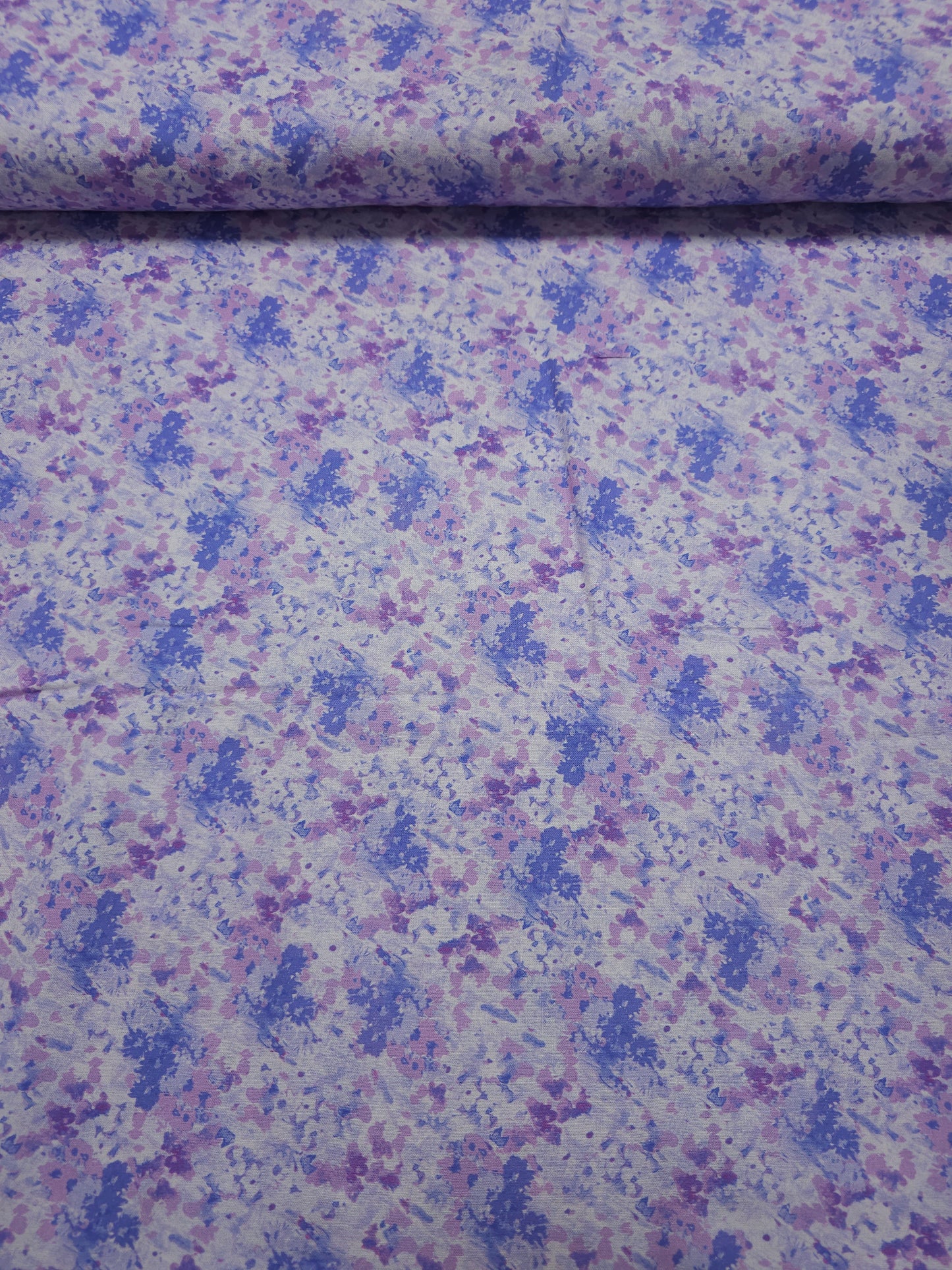 Purple Blur Floral Monet 100% Cotton