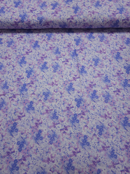 Purple Blur Floral Monet 100% Cotton