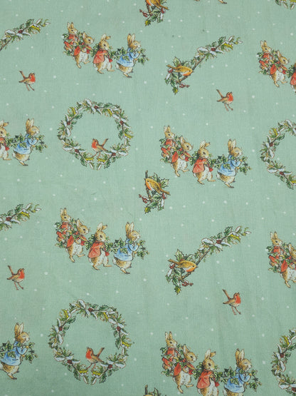 Sage Green Peter Rabbit 100% Cotton