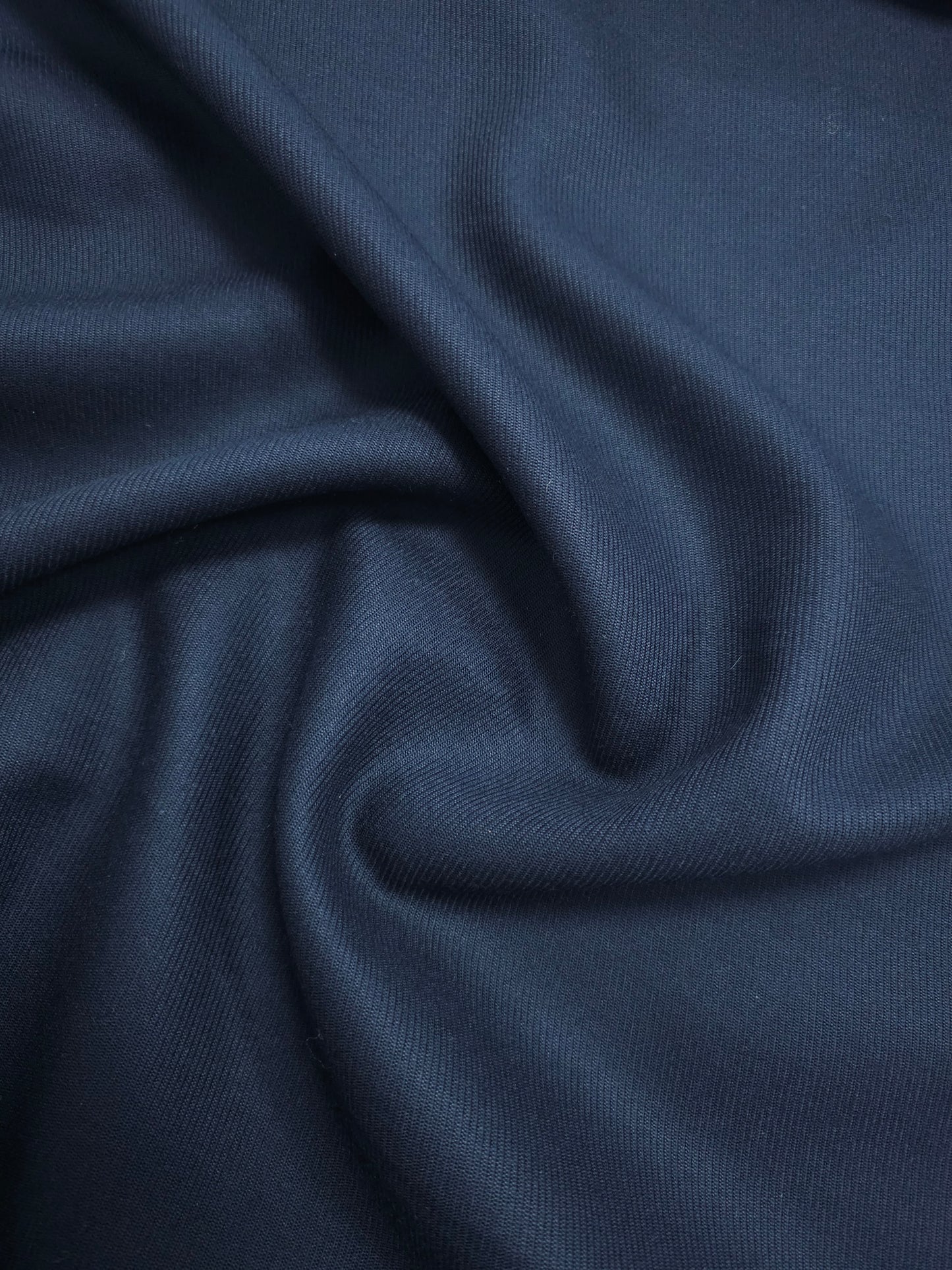 Dark Navy Twill Mediumweight Wool