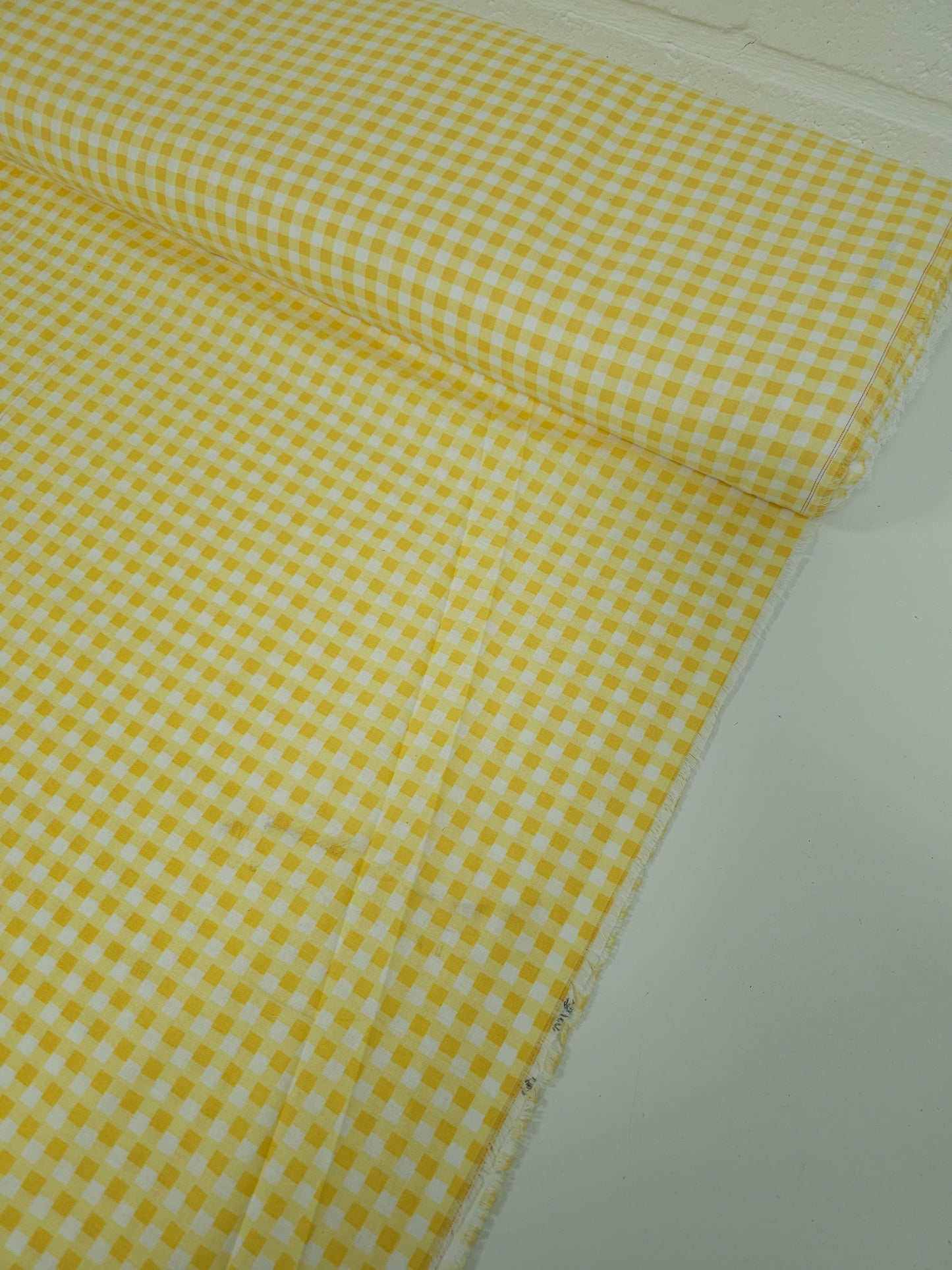 Sunshine Yellow Gingham 100% Cotton