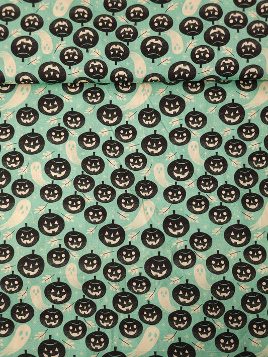 Mint Pumpkin Ghost 100% Cotton - Joann