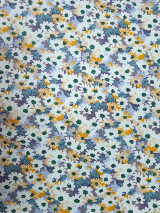 Vintage Floral Poly Viscose Blend