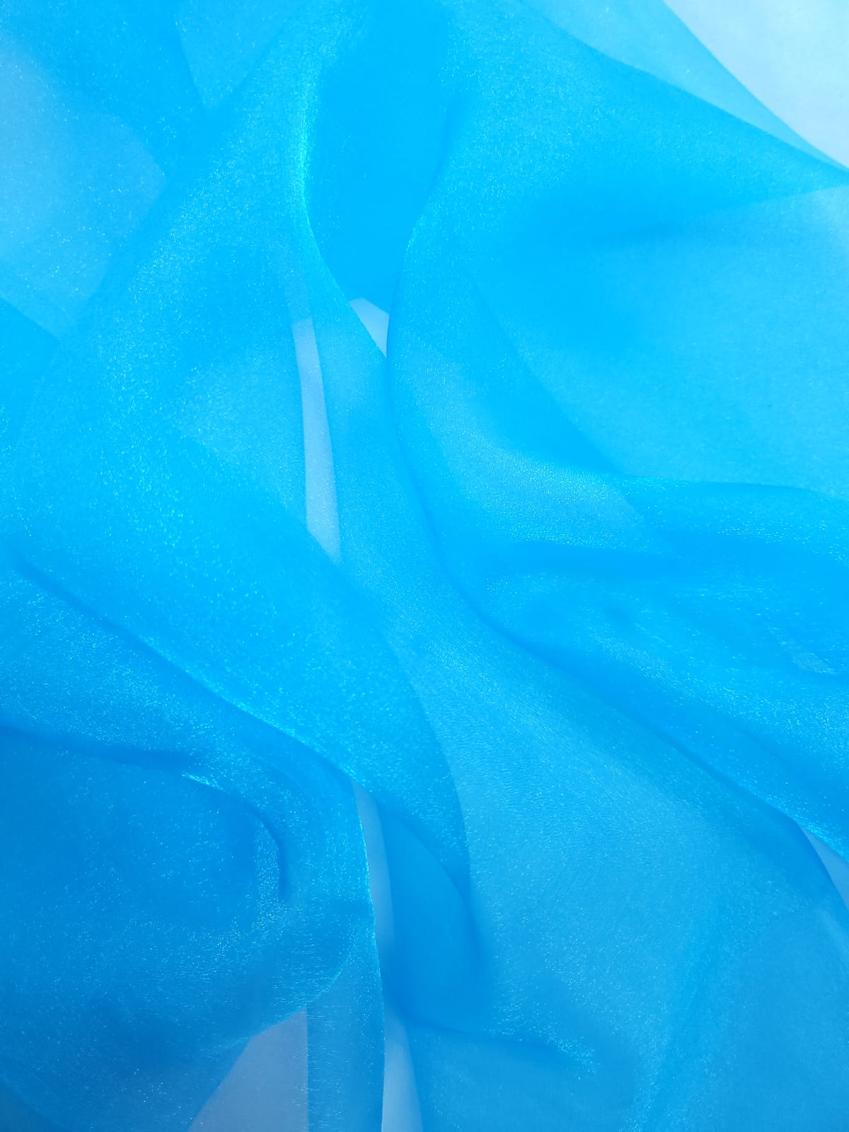 Cerulean Blue Crystal Organza